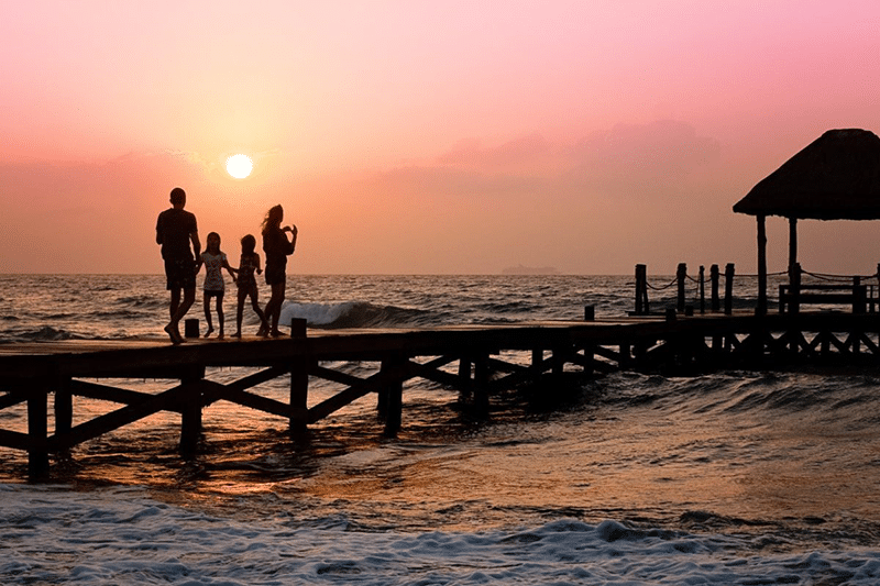 ocean pier sunsets